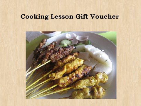 Malaysian cooking lesson gift voucher